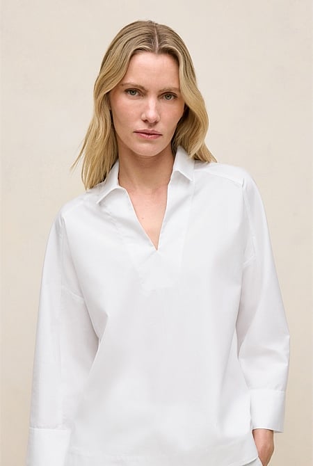 Fine Poplin Popover Shirt
