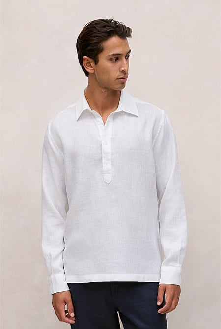 Linen Half Placket Shirt