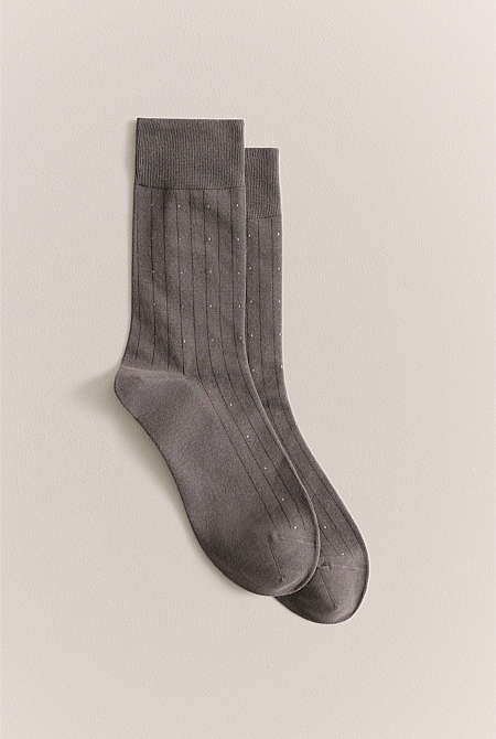 Dot Rib Crew Sock