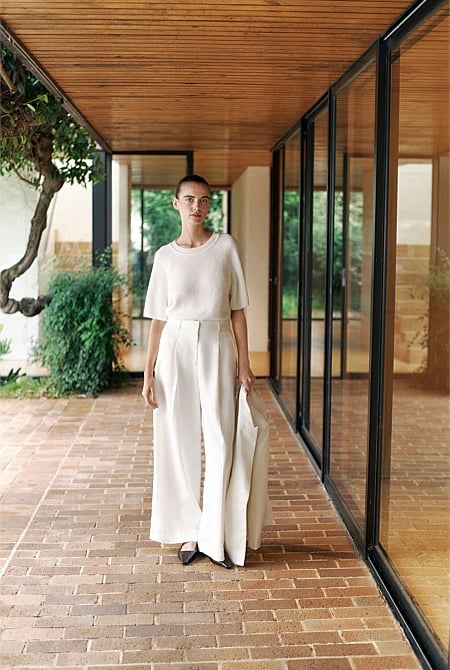 Tailored Wide Leg Pant
