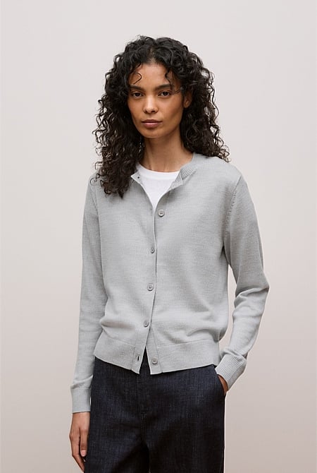 Merino Classic Crew Cardigan