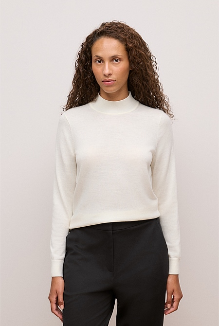 Merino Mock Neck