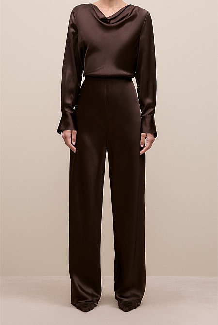 Satin Bias Cut Pant