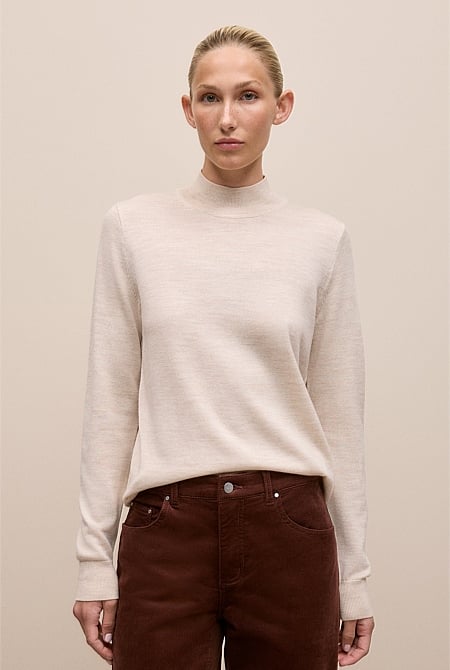 Merino Mock Neck