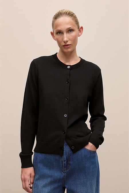 Merino Classic Crew Cardigan