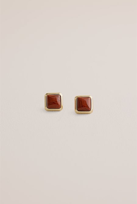 Nerina Jasper Stud Earrings