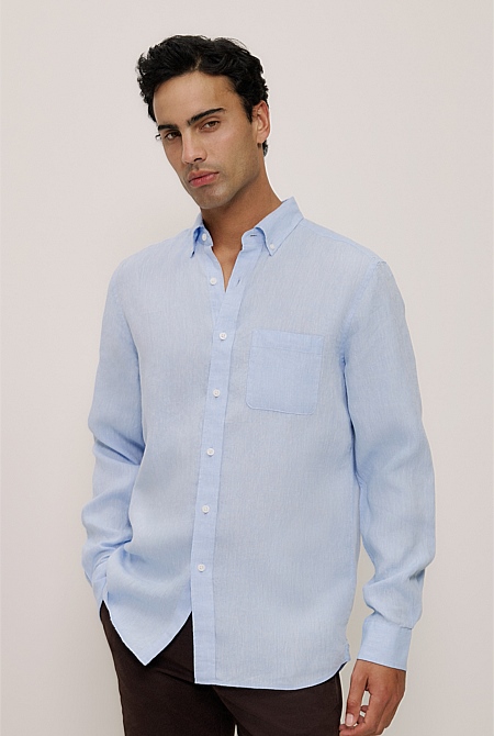 Regular Fit Delave Linen Shirt