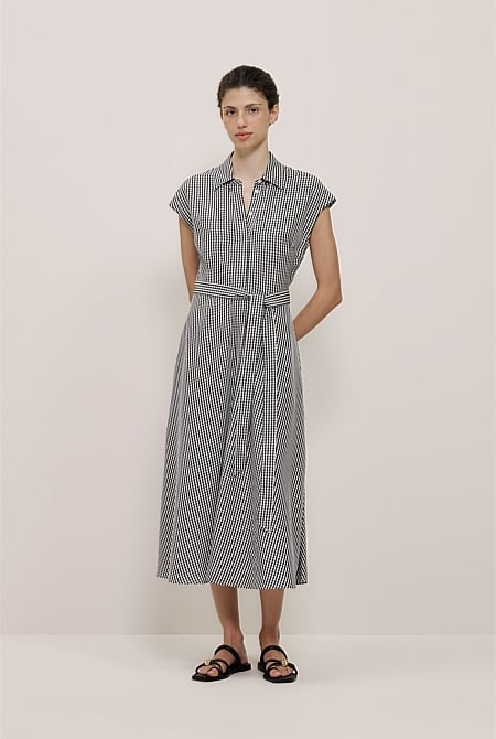 Gingham Belted Dress