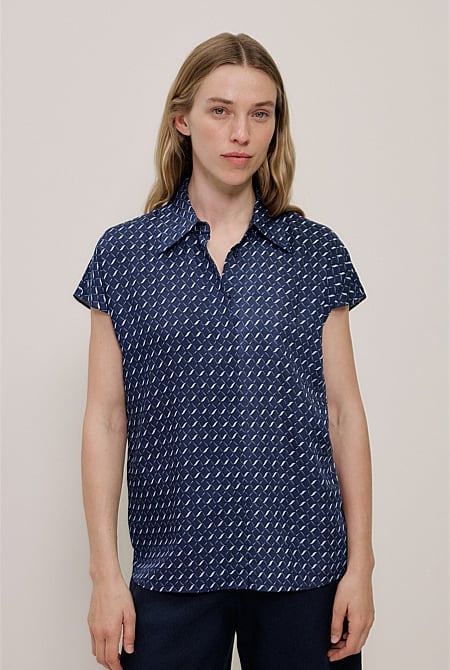 Cavelle Relaxed Cap Sleeve Shirt