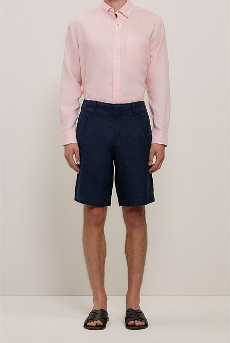 Yarn Dyed Linen Relaxed Short