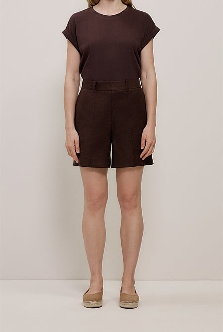 Stretch Linen Blend Short