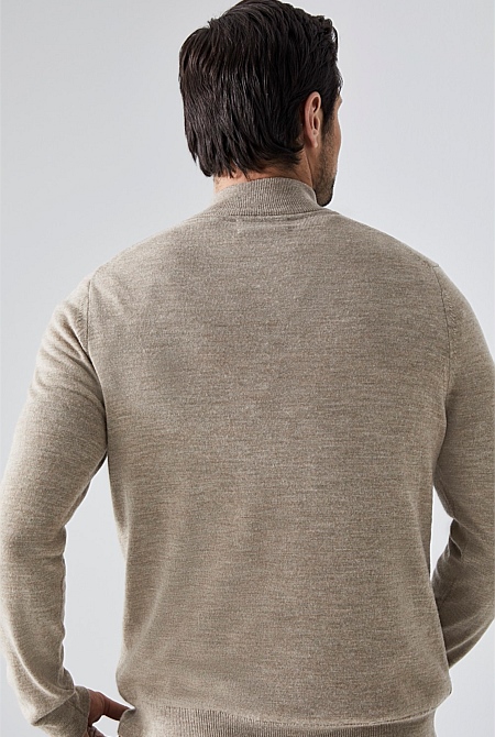 Merino Half Zip Knit