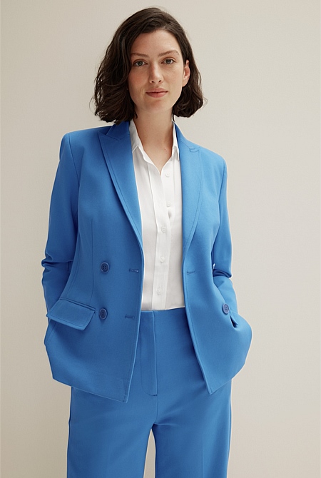 Ponte Double Breasted Blazer