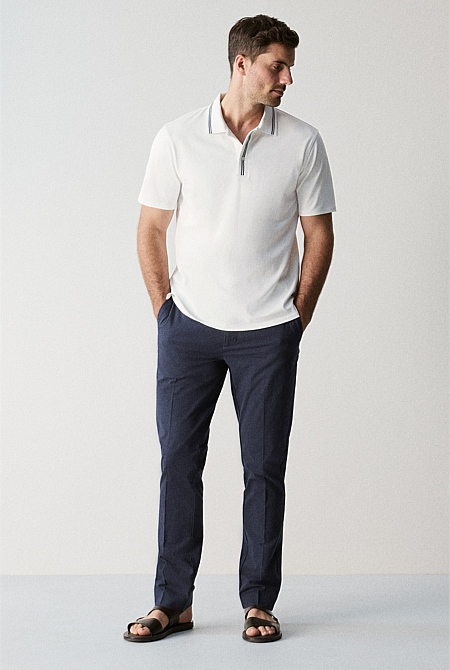 Cotton Interlock Contrast Trim Polo