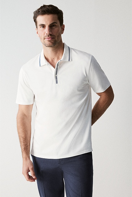 Cotton Interlock Contrast Trim Polo