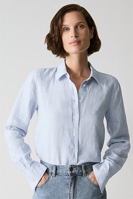 Yarn Dyed Linen Classic Shirt