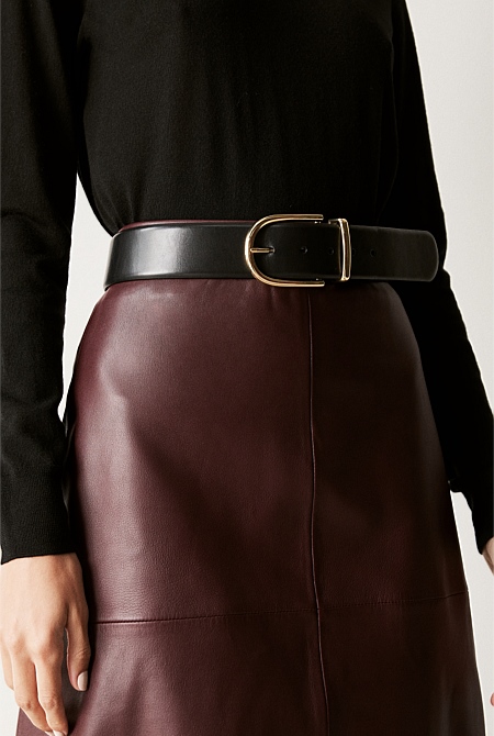 Leather Classic Wide Belt