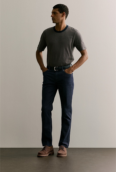 Relaxed Fit Dark Wash Jean