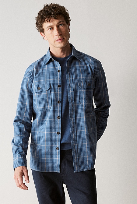 Blueprint Regular Fit Glen Check Twill Shirt - MEN Shirts | Trenery