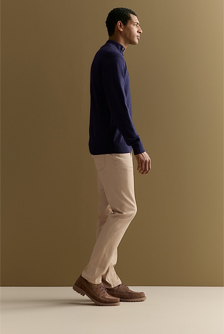 Merino Half Placket Pullover