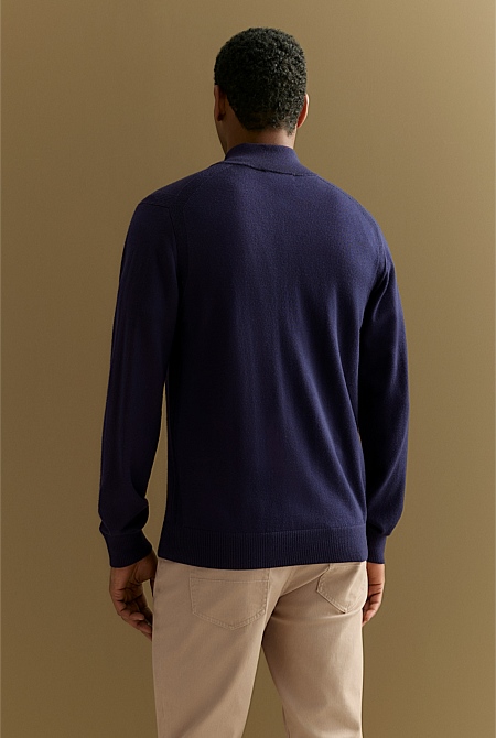 Merino Half Placket Pullover