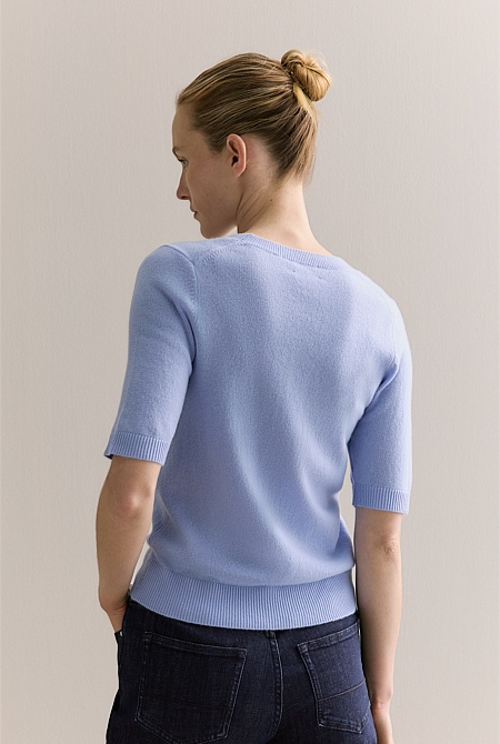 Merino Cashmere Knit T-shirt