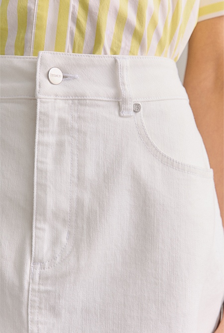 Australian Cotton Blend Classic Denim Skirt