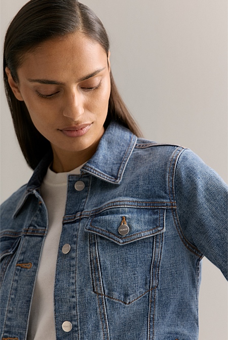 Australian Cotton Blend Classic Denim Jacket