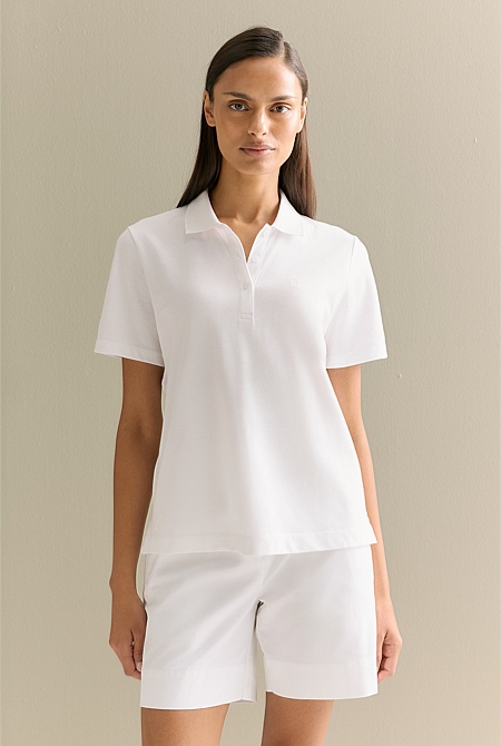 Australian Cotton Pique Classic Monogram Polo