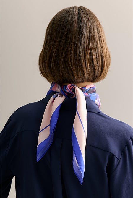 Silk Floral Neckerchief