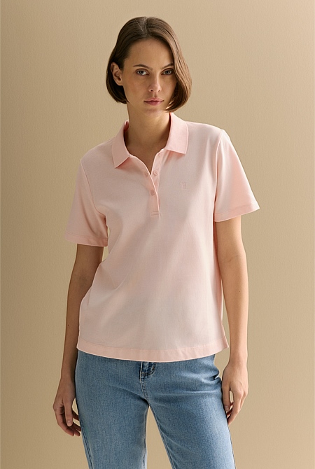 Australian Cotton Pique Classic Monogram Polo