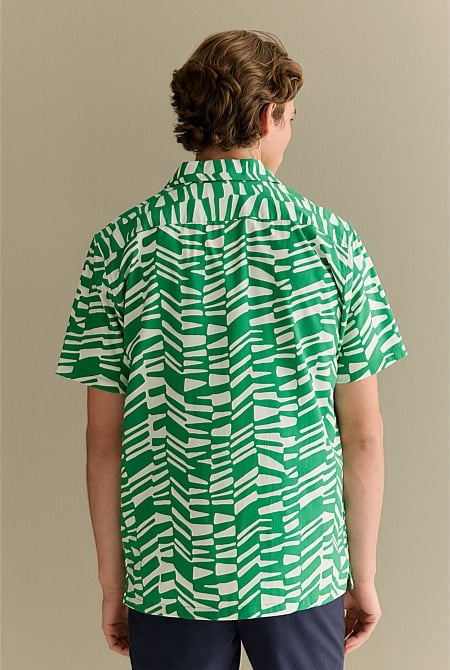 Regular Fit Abstract Geo Short Sleeve Shirt