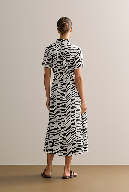 Modal Bold Geo Shirt Dress