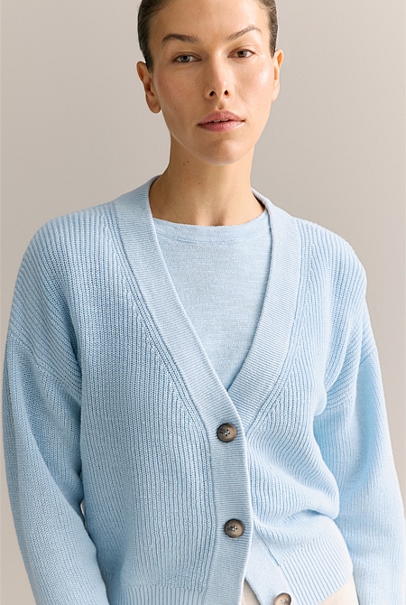 Linen Cotton Relaxed Cardigan