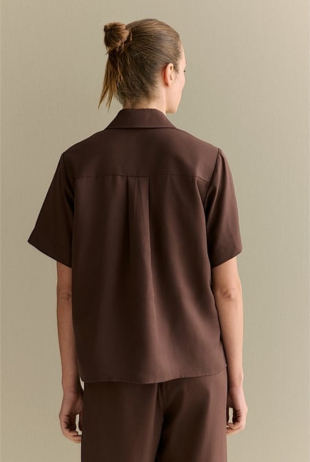 Tencel Pocket Detail Camp Shirt