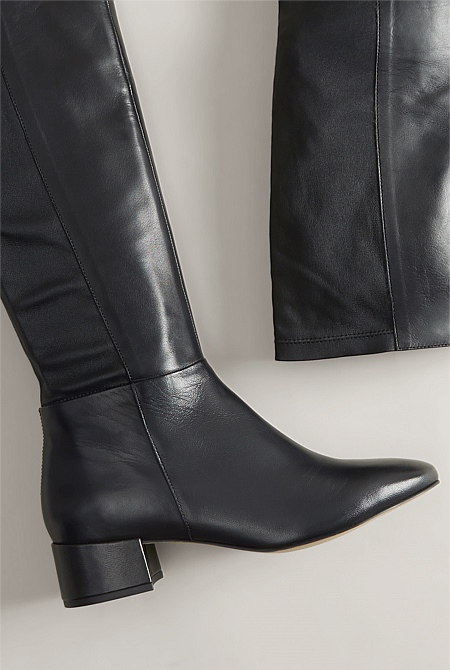 Bridie Leather Knee High Boot