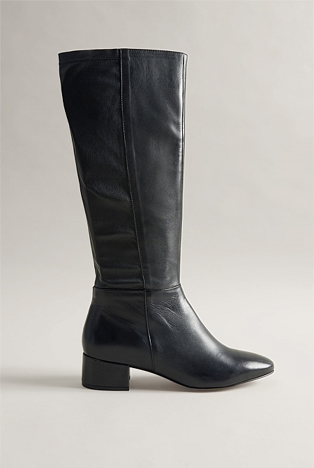 Bridie Leather Knee High Boot