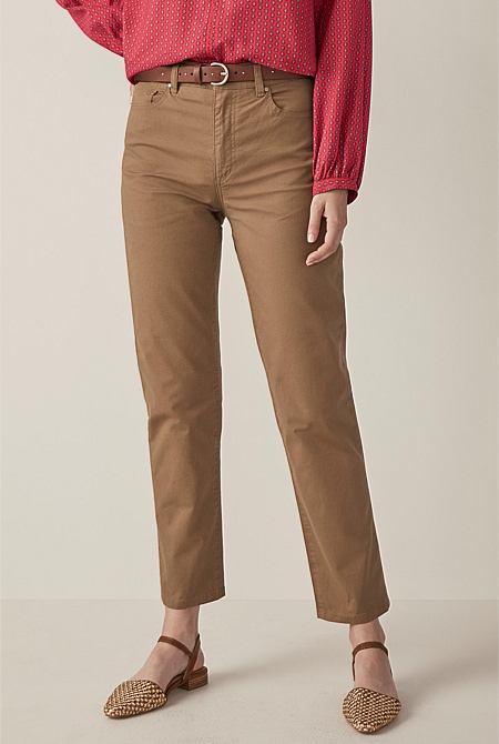 High Waisted Straight Leg Pant