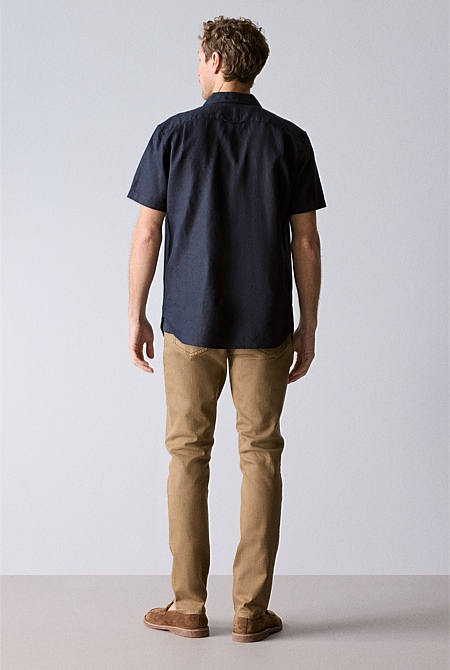 Regular Fit Linen Short Sleeve Shirt