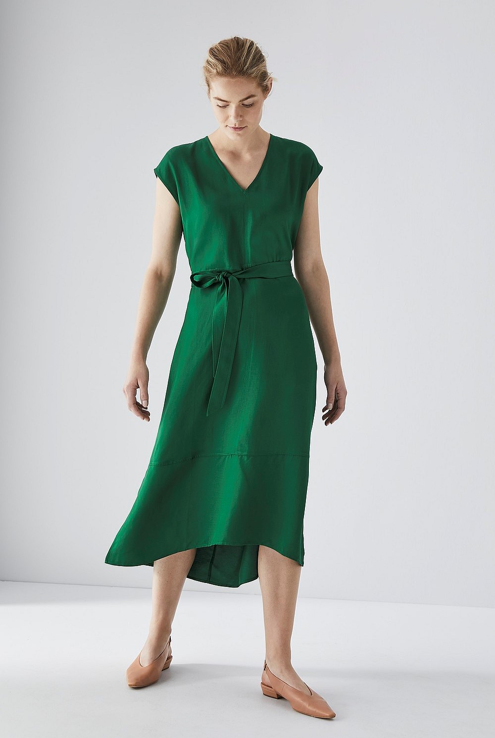 Cap Sleeve Midi Dress