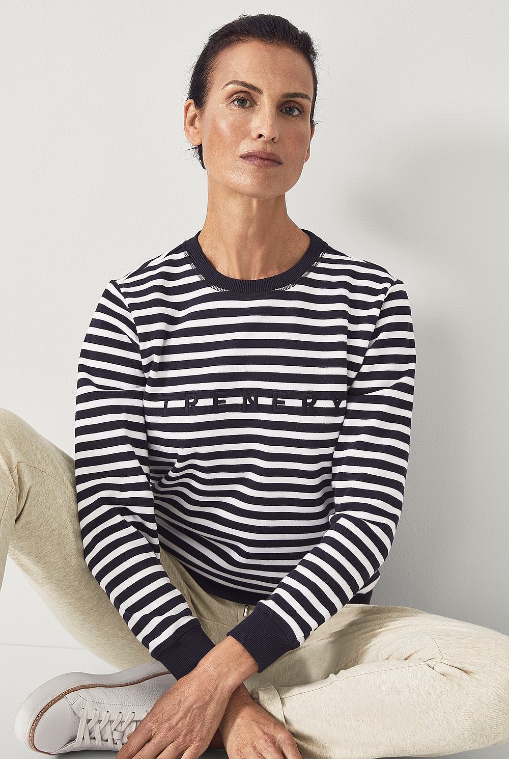 Australian Cotton Stripe Logo Sweat