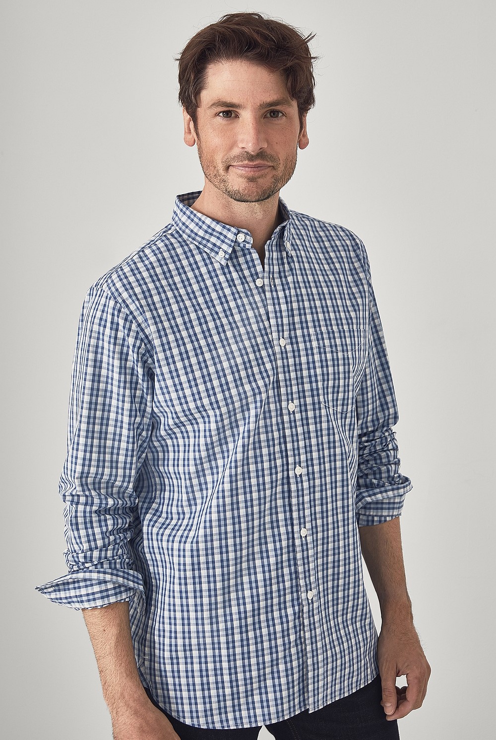 Regular Slub Tonal Check Shirt