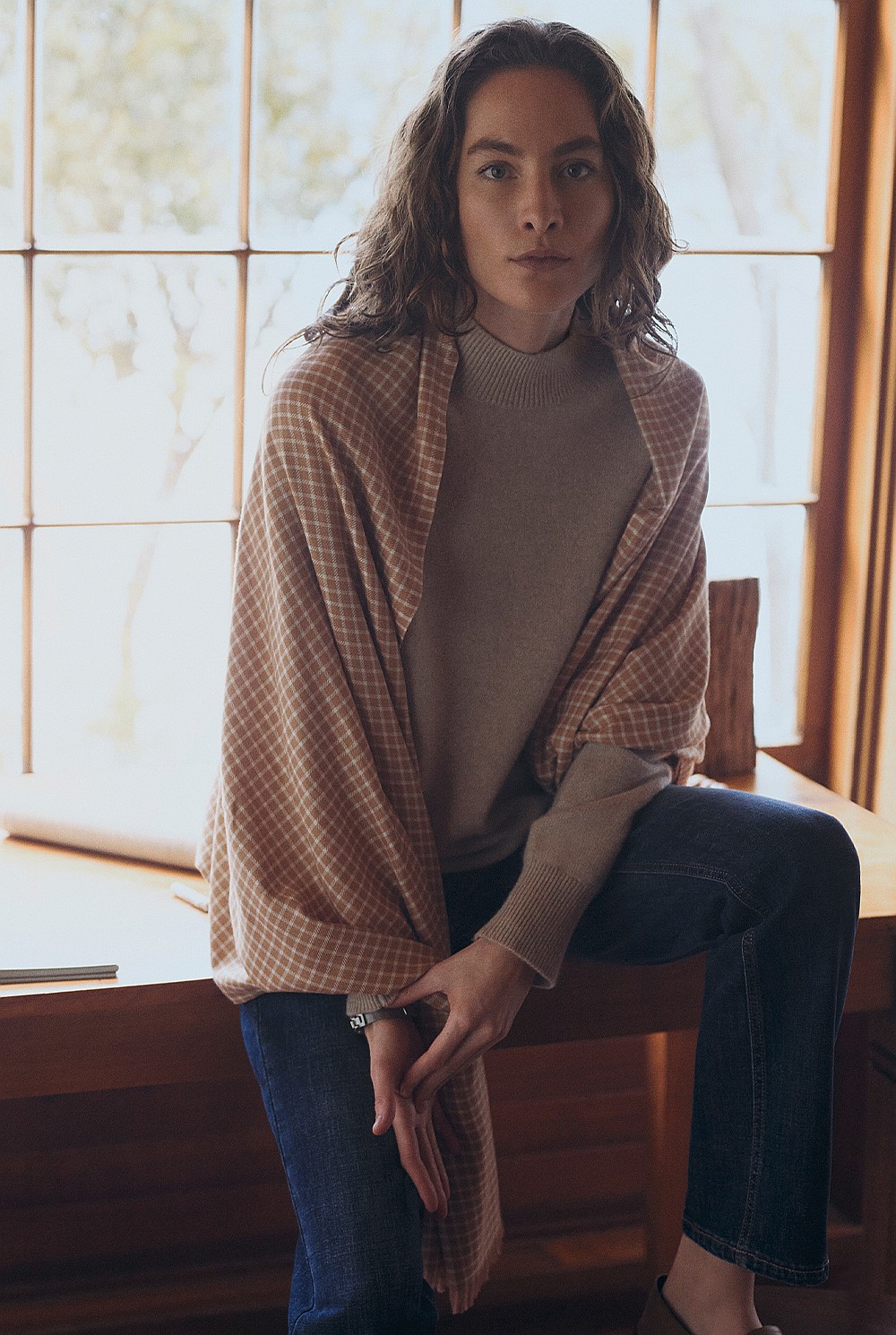 Yarn Dyed Check Scarf