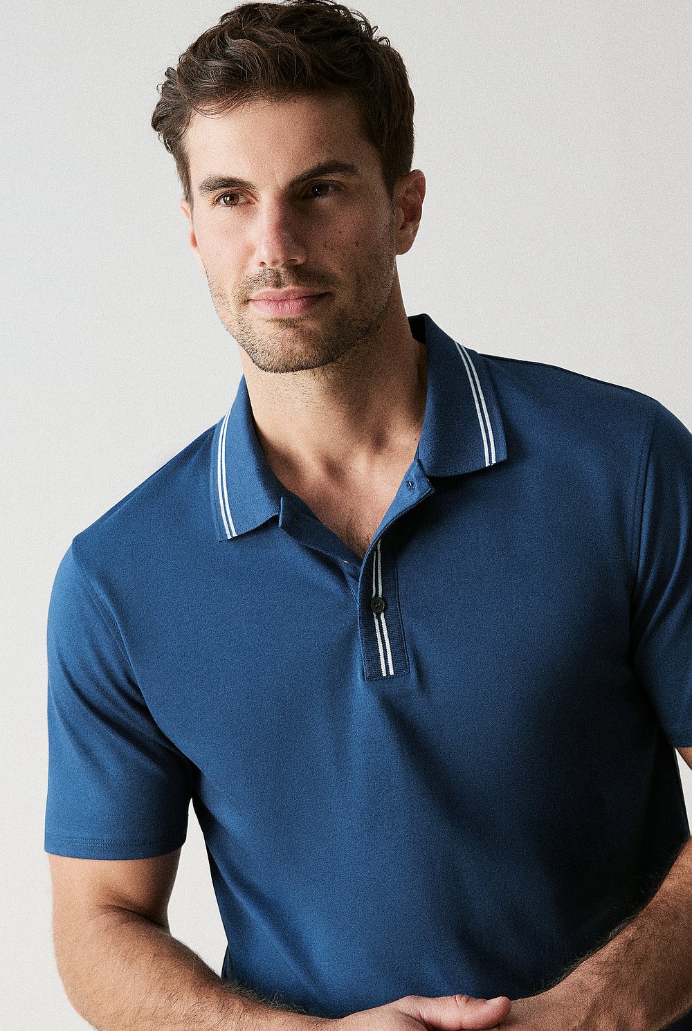 Cotton Interlock Contrast Trim Polo