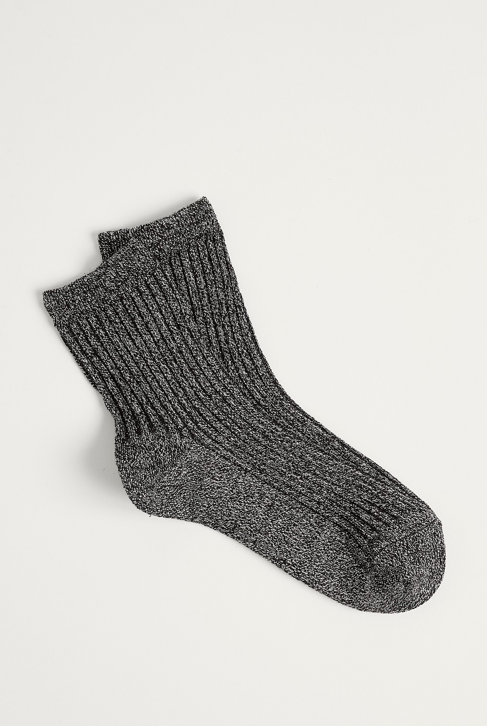 Contrast Rib 3/4 Sock