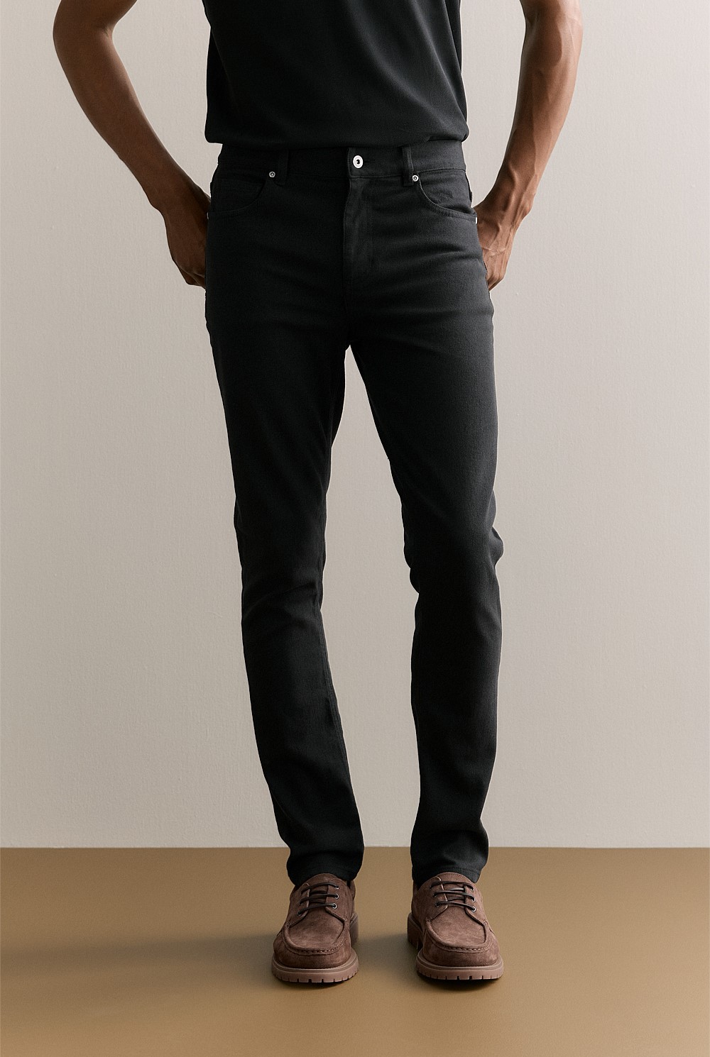 Organically Grown Cotton Modern Slim Black Wash Jean