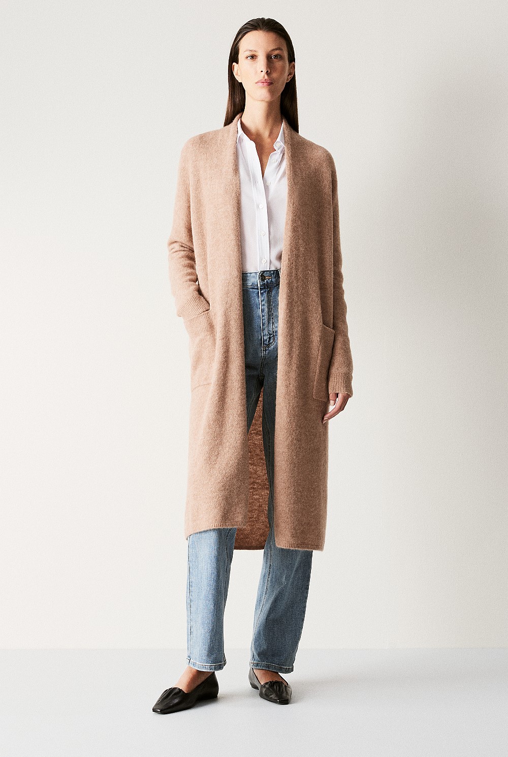 Alpaca Merino Blend Longline Cardigan