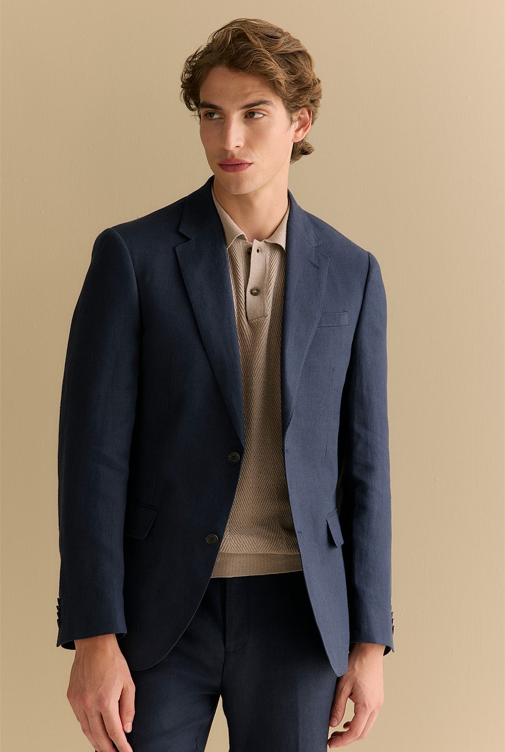 Regular Fit Belgian Linen Blazer