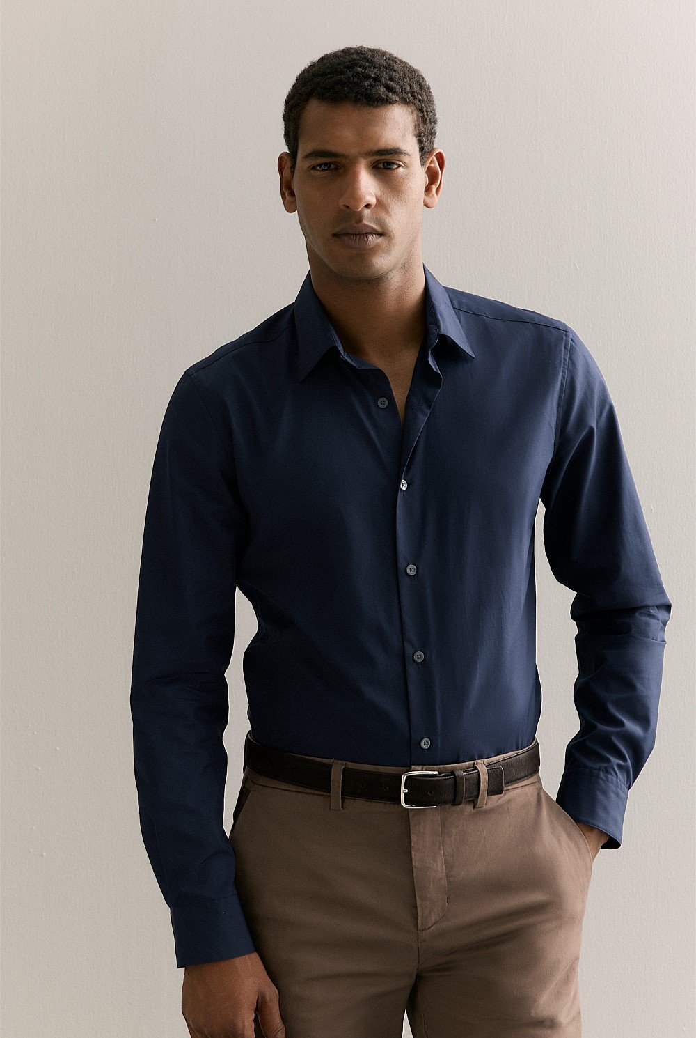 Tailored Fit Poplin Smart Shirt