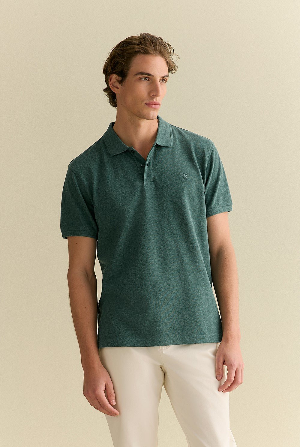 Classic Pique Marle Monogram Polo